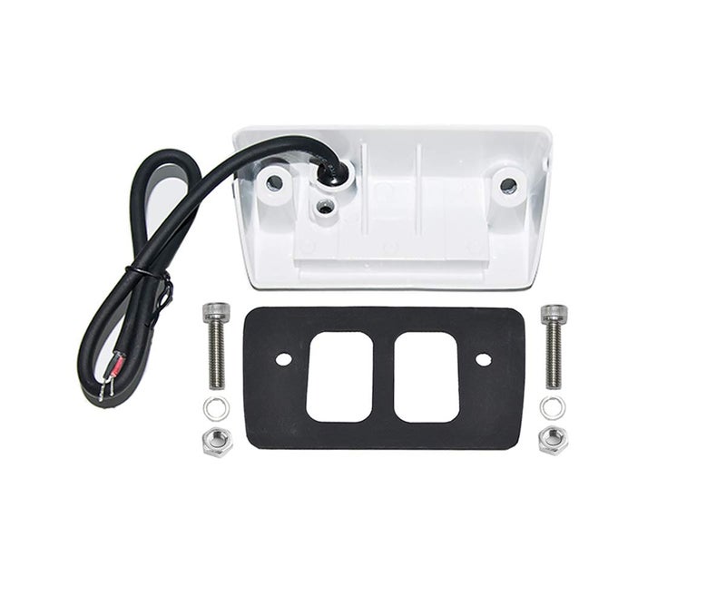 Raycharm 5" RV & Boat Exterior LED Work Lighting Fixture, 40Â° Down Angle Flood Beam, 6000K Cool-White, 12V/24V DC, High Lumen Output Low Current Draw, Waterproof White Finish, 1-Pack - Image 5